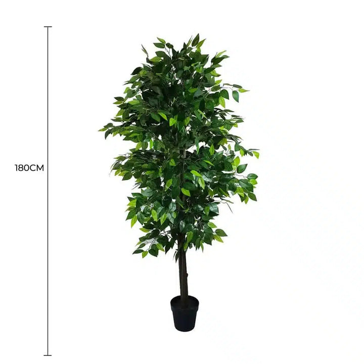 Mixed Green Bushy Artificial Ficus Tree 180cm