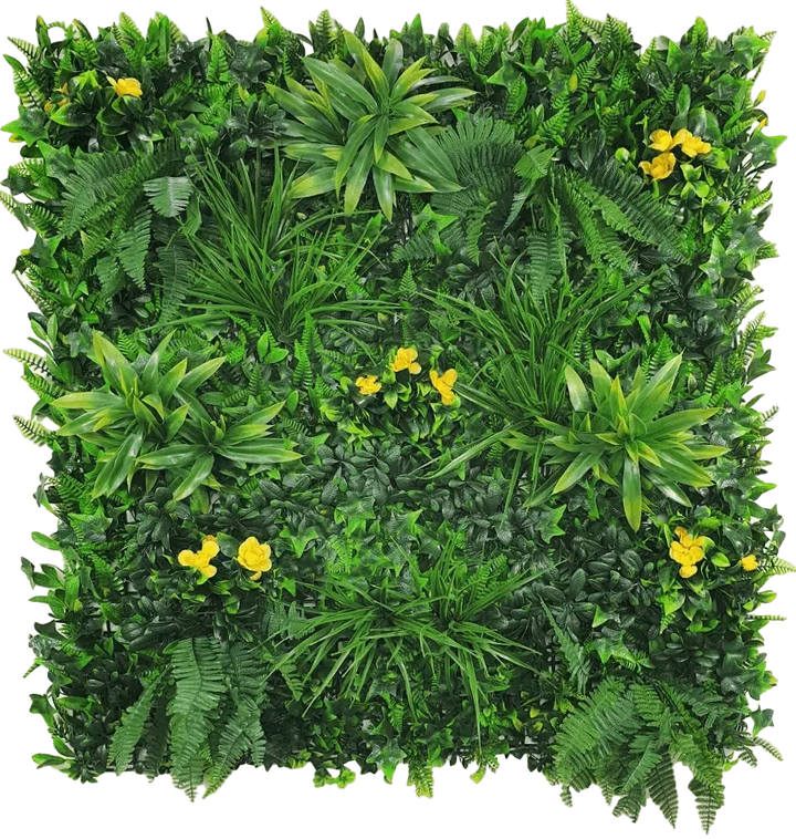 Yellow Rose Vertical Garden / Green Wall UV Resistant 100cm x 100cm