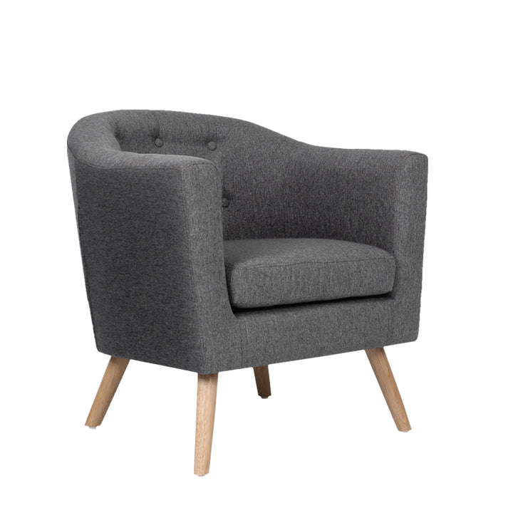 Classic Armchair Tub Chair Grey Adora