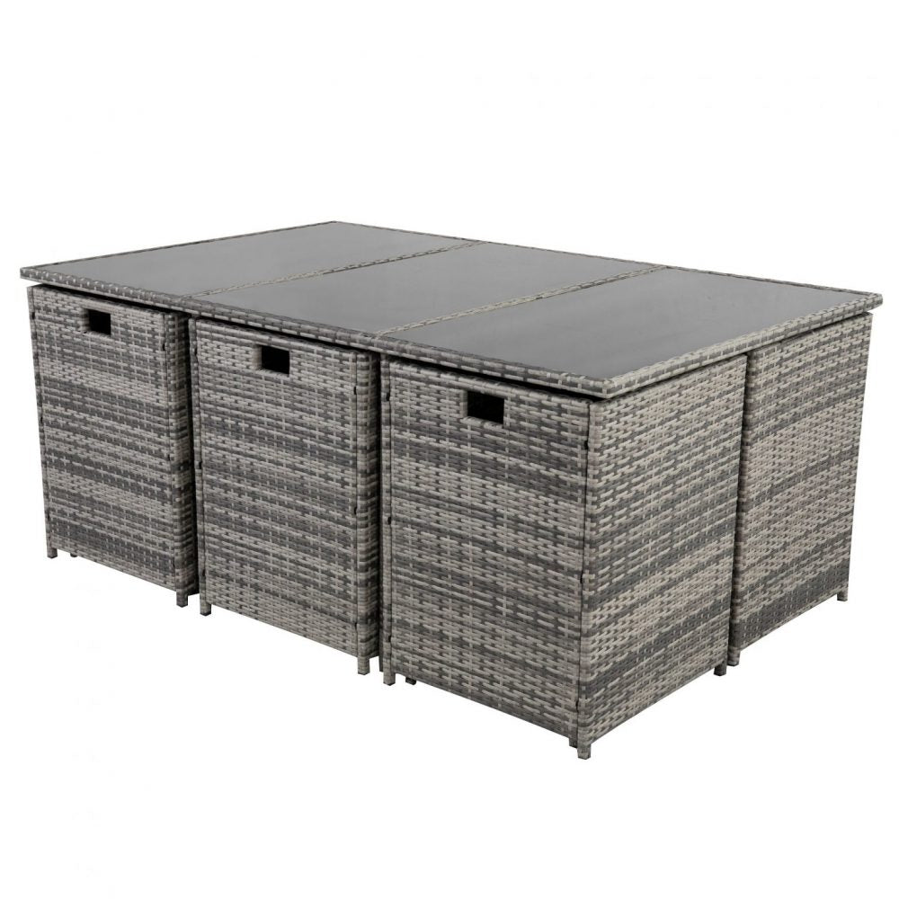 Toorak Deluxe 11 Piece Outdoor Dining Set - Grey