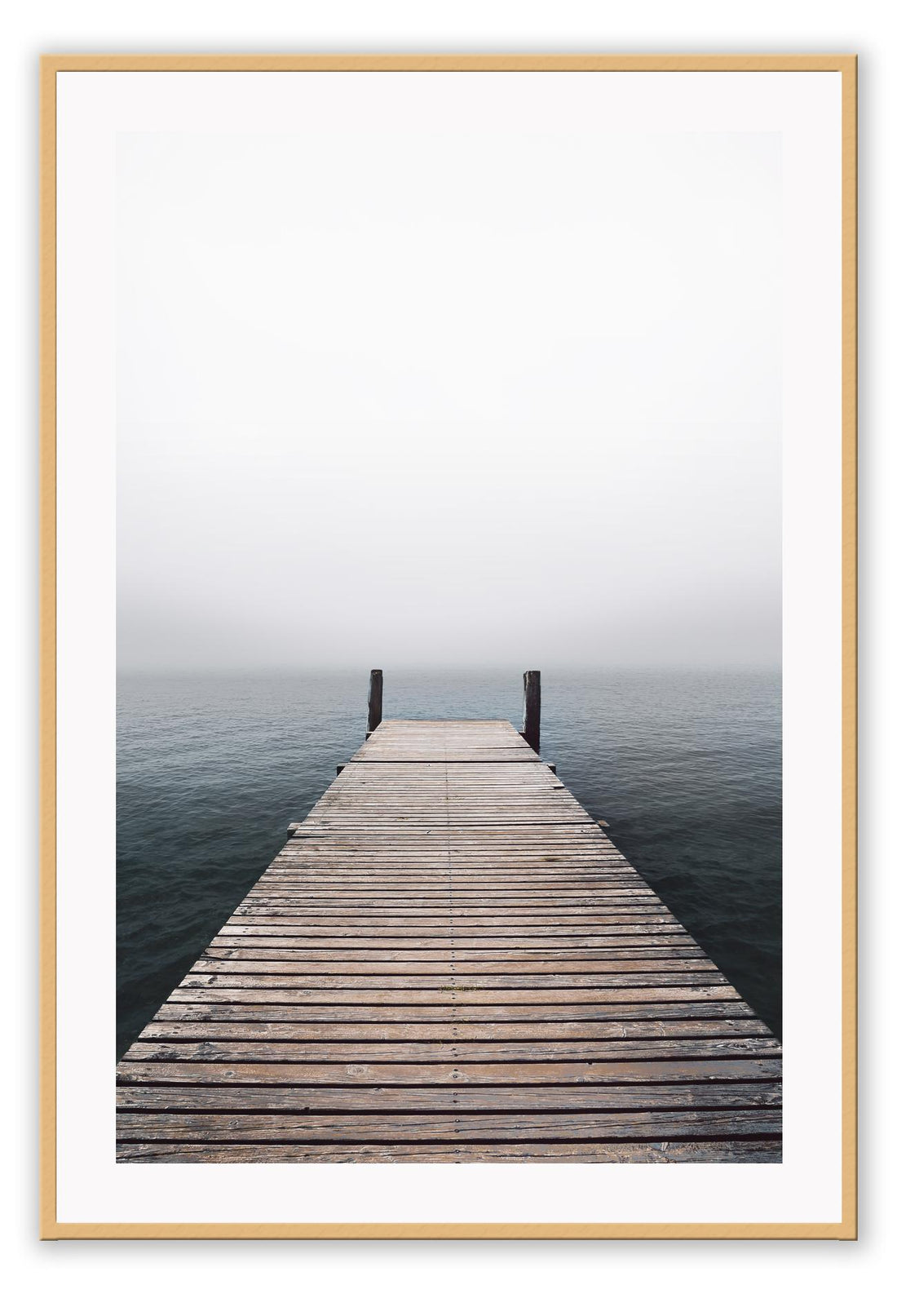 Wooden photography print portrait dock sea minimal abis texture with blue and neutral tones