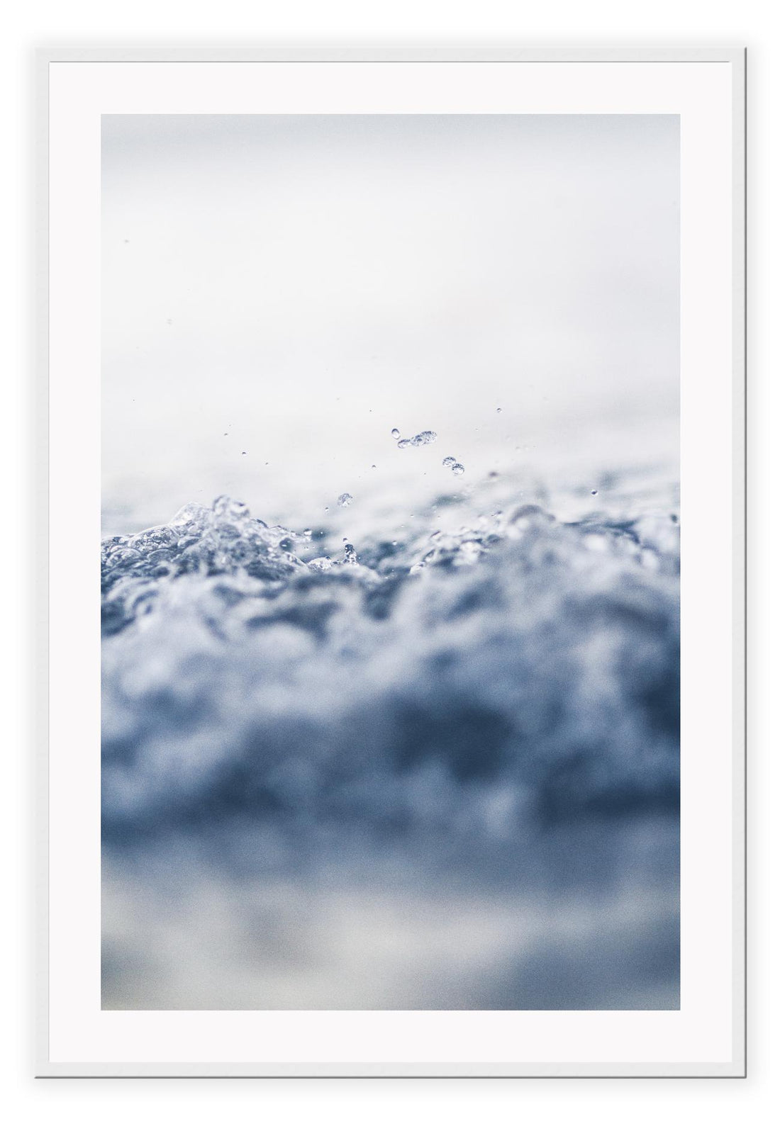 waves splash blue sky framed art print