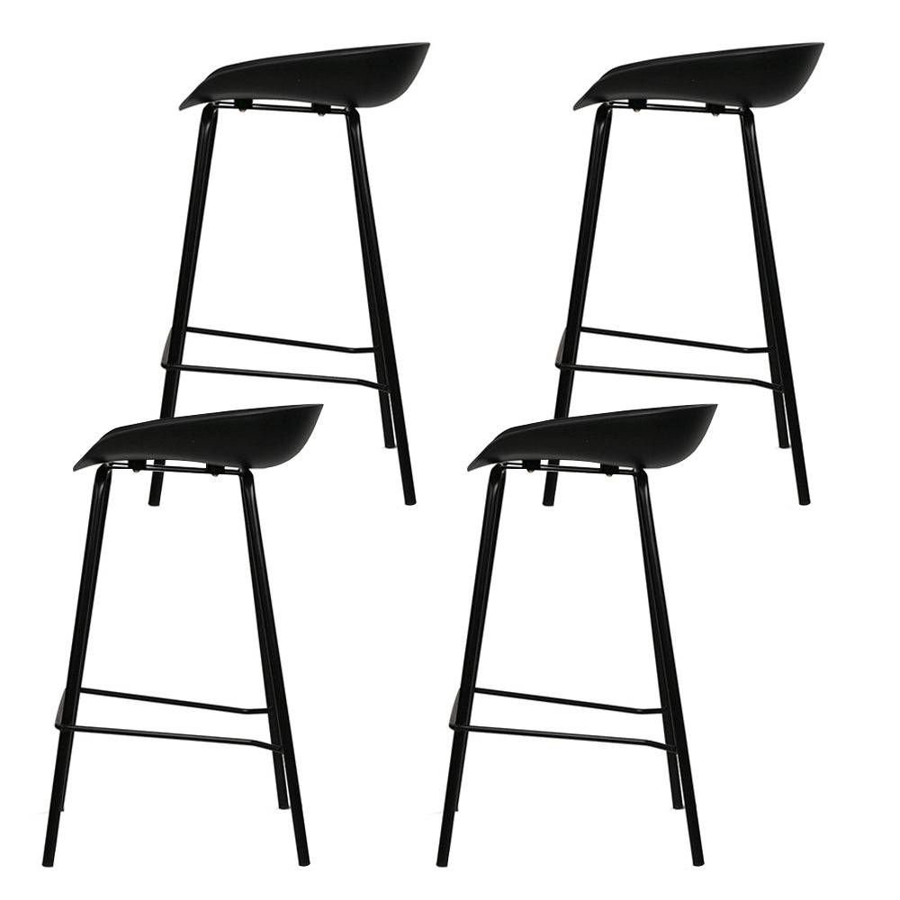 Minimalist 4x Bar Stools Kitchen Counter Stools Metal