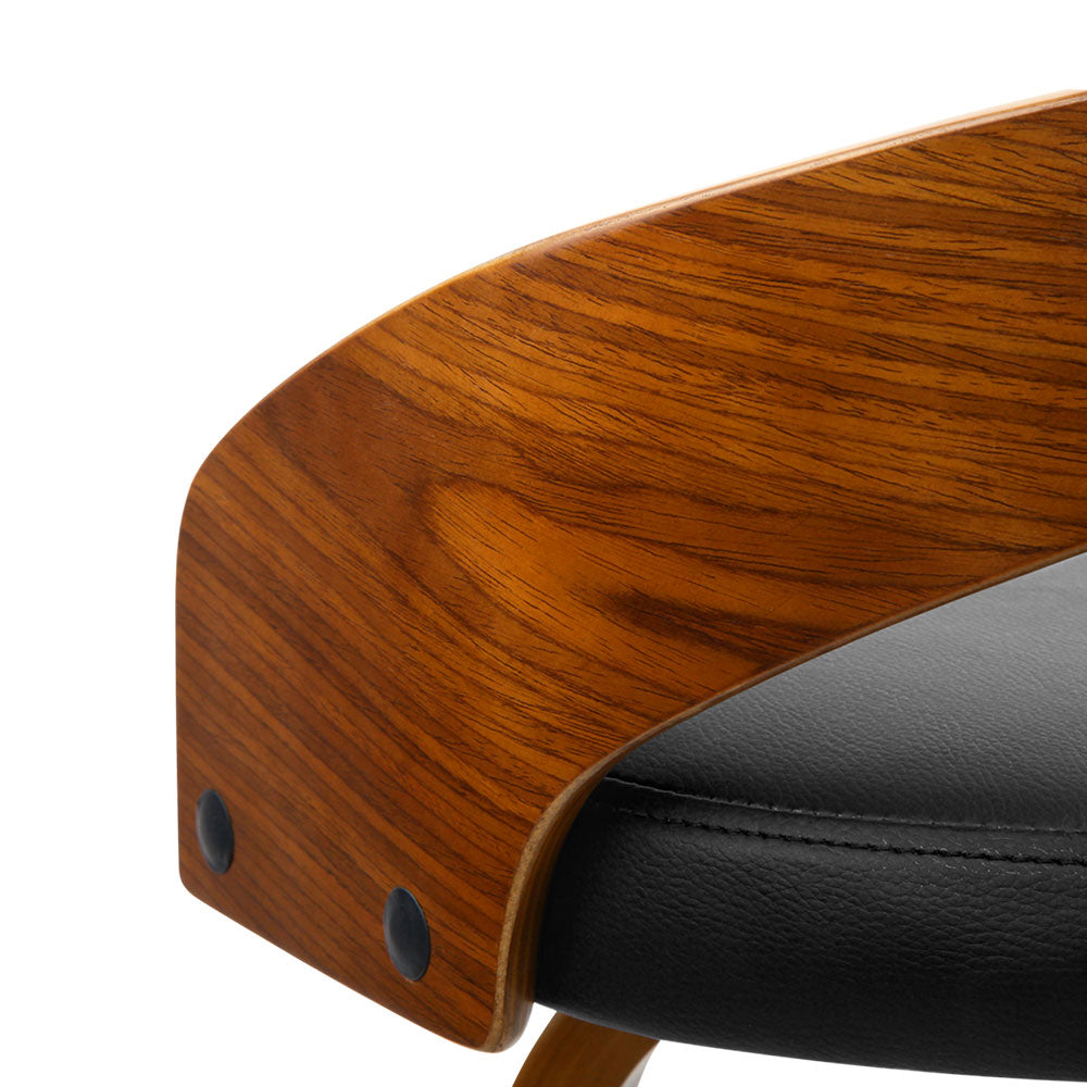 Stunning designer 2x Bar Stools Swivel Seat Curving Backrest