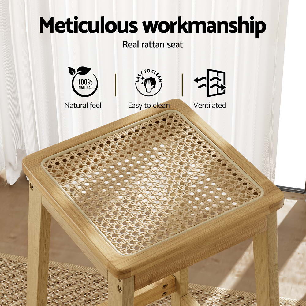 Stylish timber  2x Bar Stools/ Counter Chair