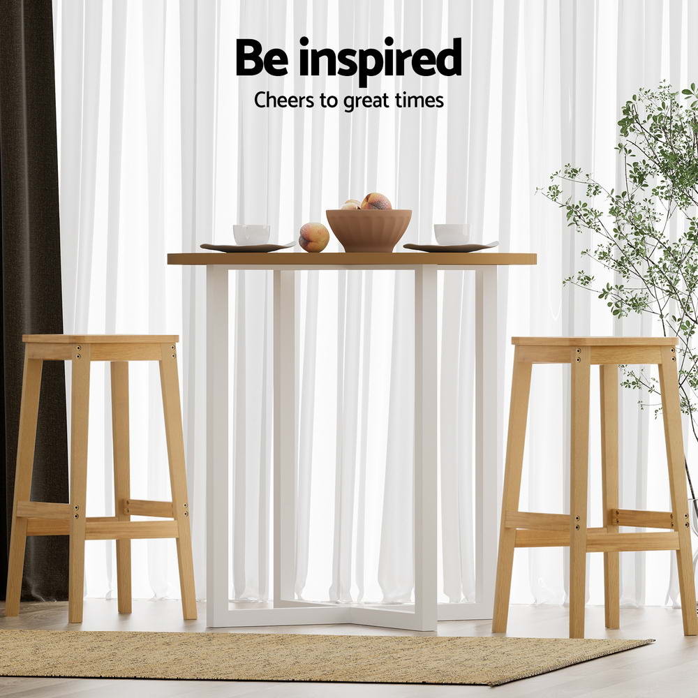 Stylish timber  2x Bar Stools/ Counter Chair