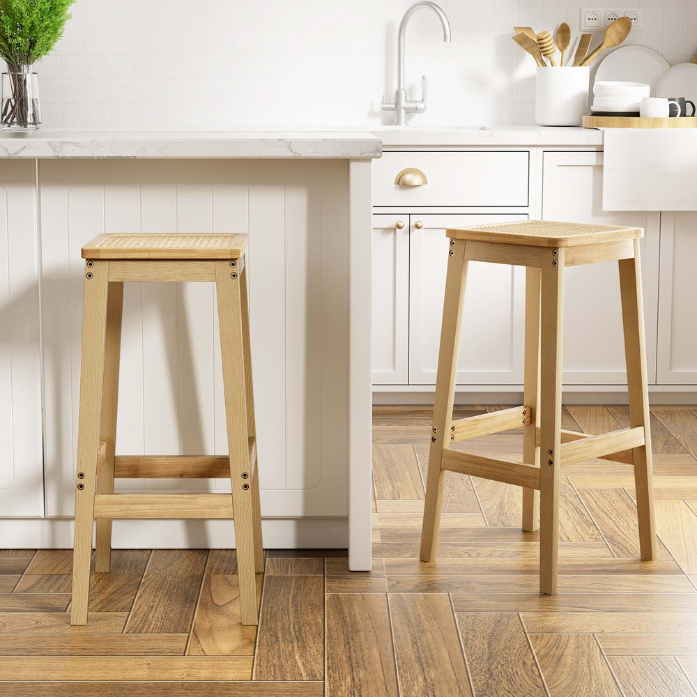 Stylish timber  2x Bar Stools/ Counter Chair