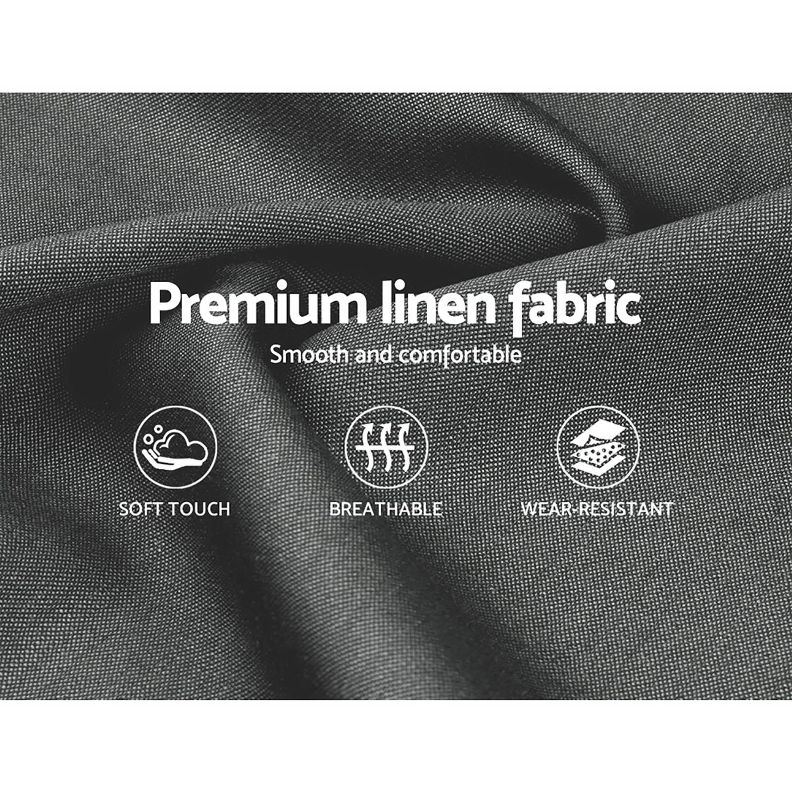 Luxury Bed Frame King Size Gas Lift Grey ISSA