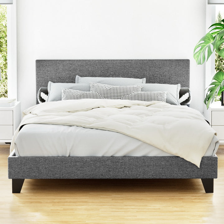 Modern Bed Frame Queen Size Grey NEO