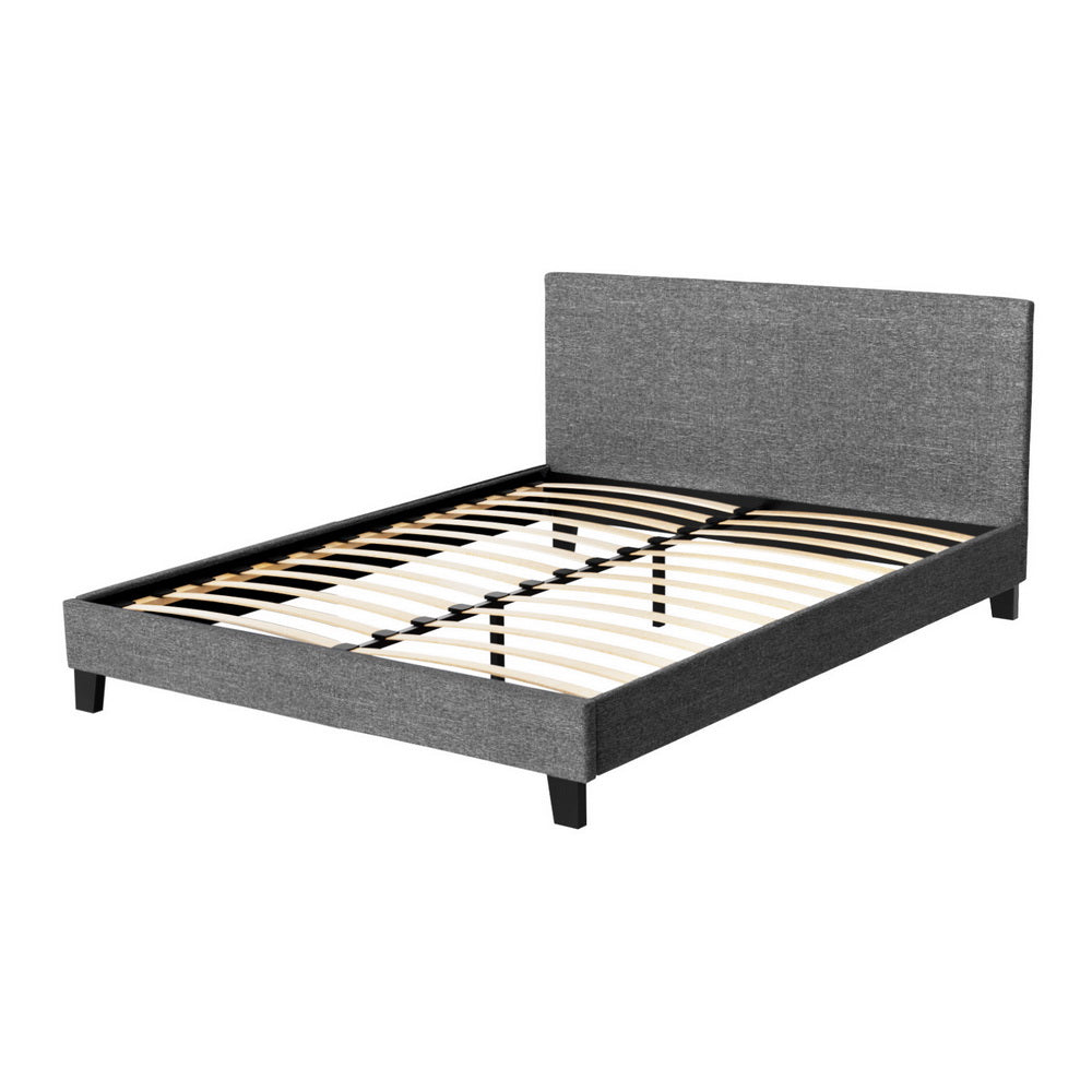 Modern Bed Frame Queen Size Grey NEO