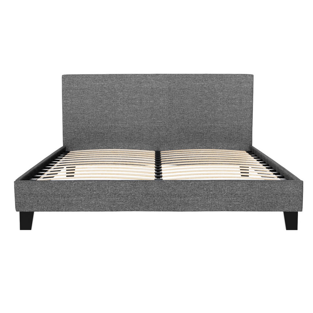 Modern Bed Frame Queen Size Grey NEO