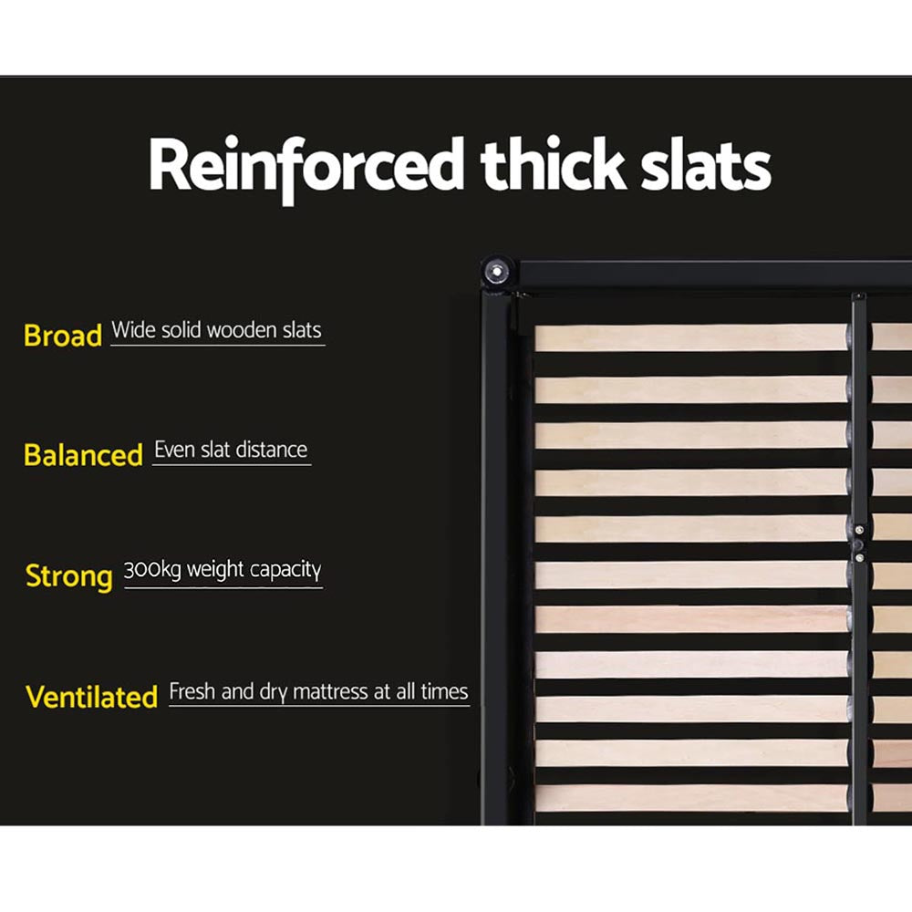 French Bed Frame Queen Size Grey PIER