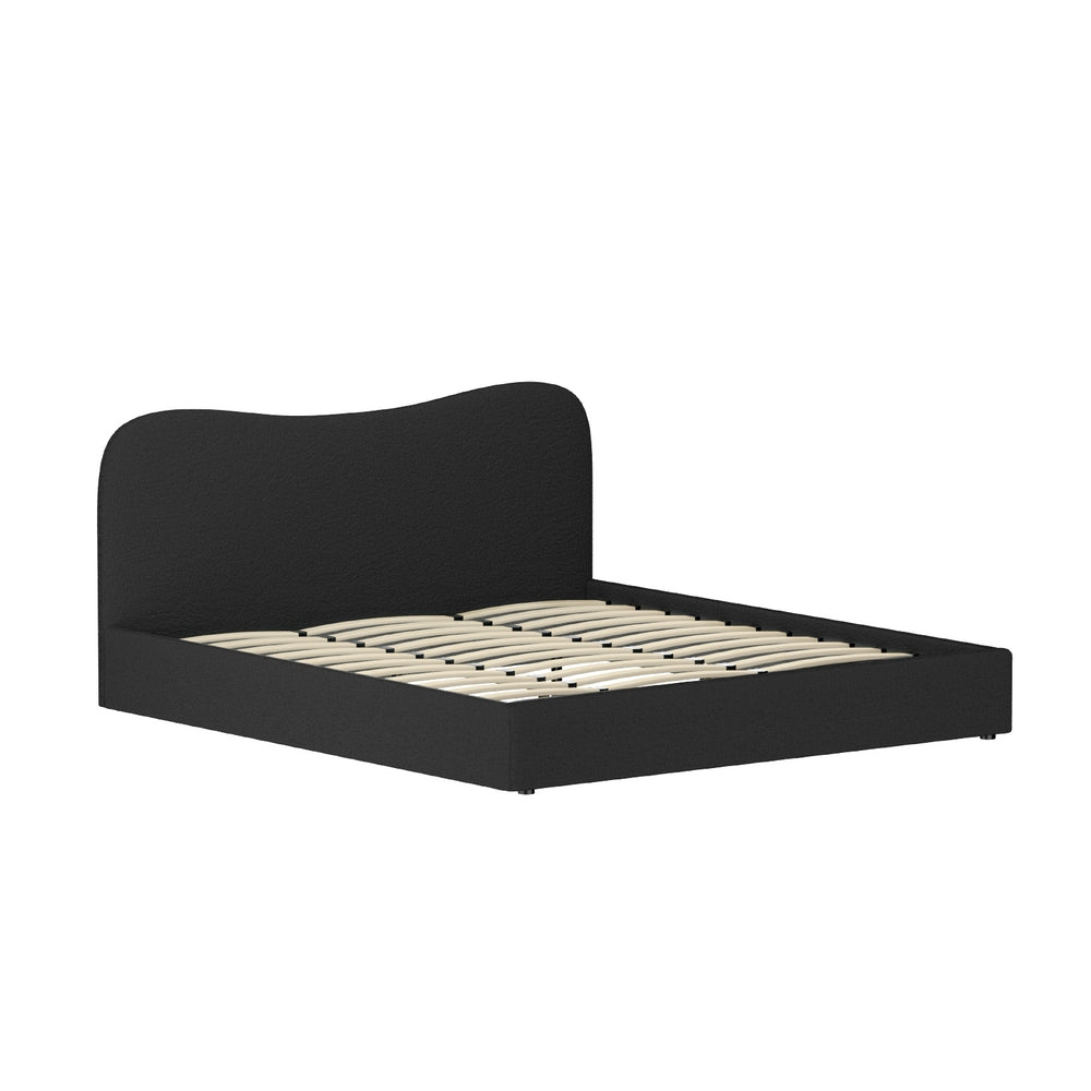 Padded fabric - Bed Frame King Size Boucle DARA