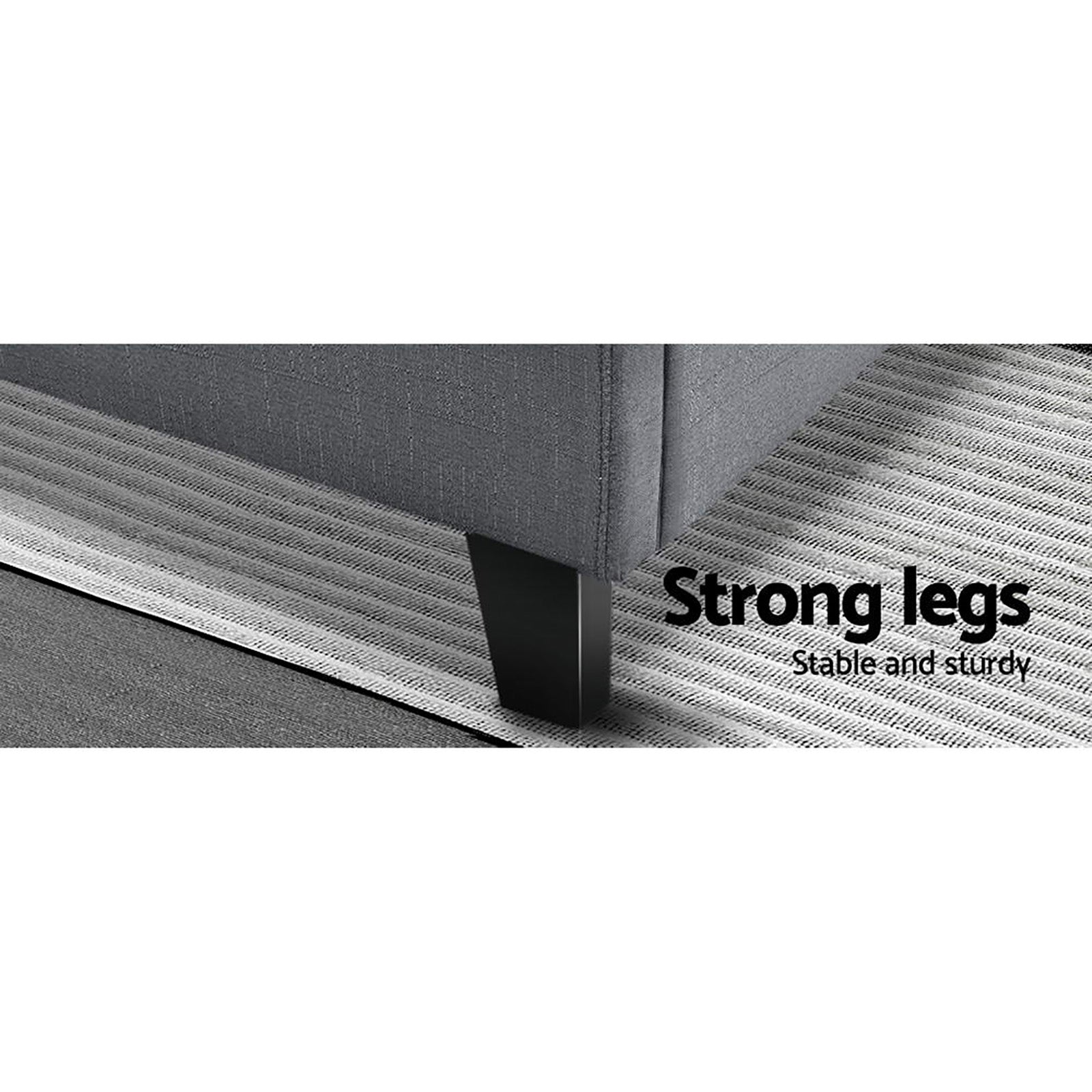 All class- Bed Frame Queen Size Grey TINO