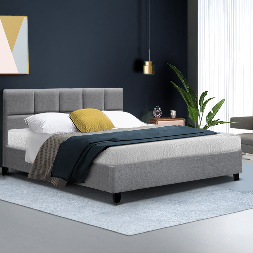 All class- Bed Frame Queen Size Grey TINO