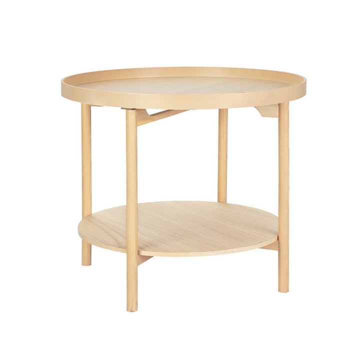 Coastal Charm - Artiss Coffee Table Side Table Round 70CM