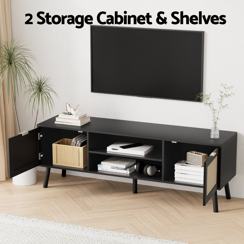 Artiss TV Unit 150cm Storage Cabinet Black