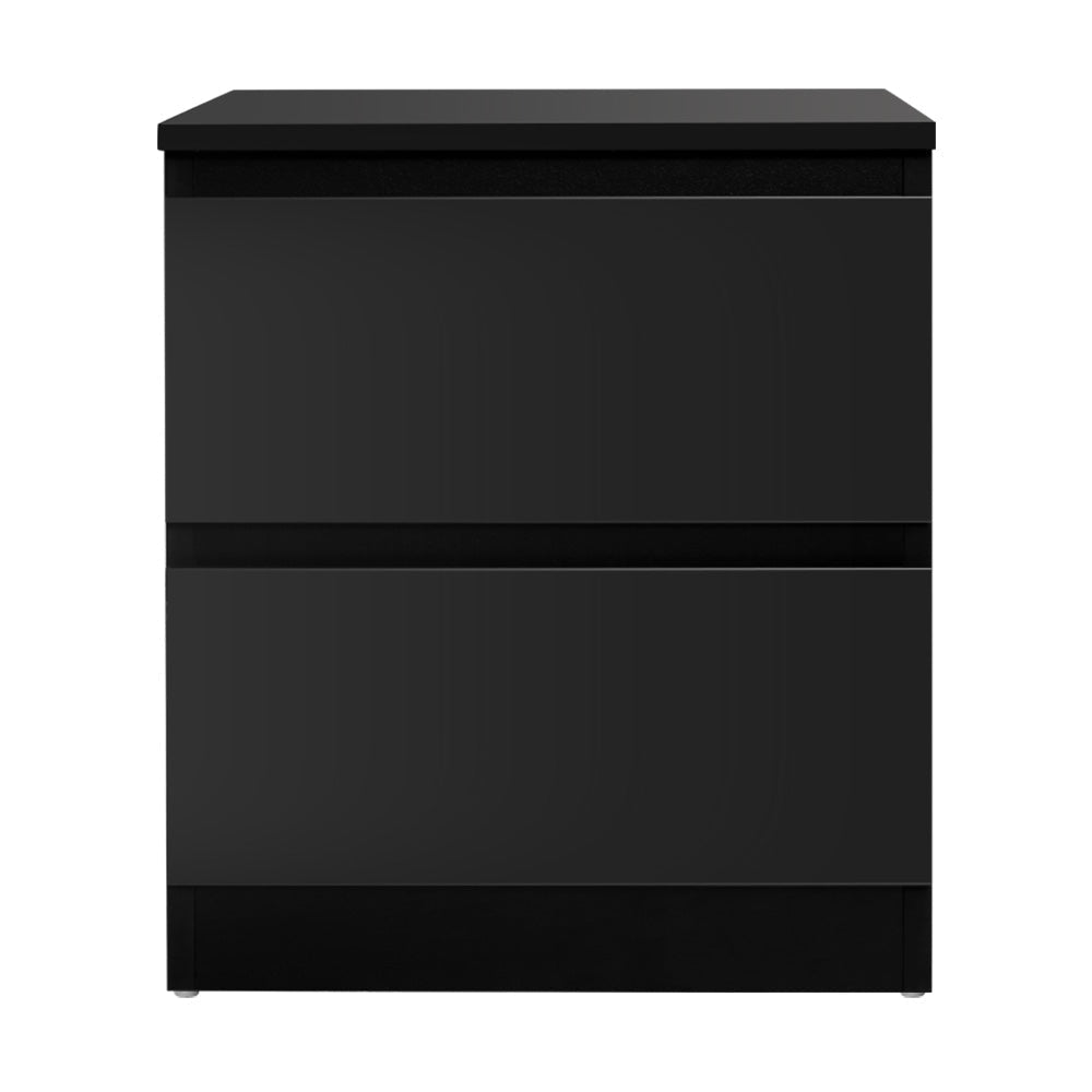 Pepe Bedside Table 2 Drawers - PEPE Black