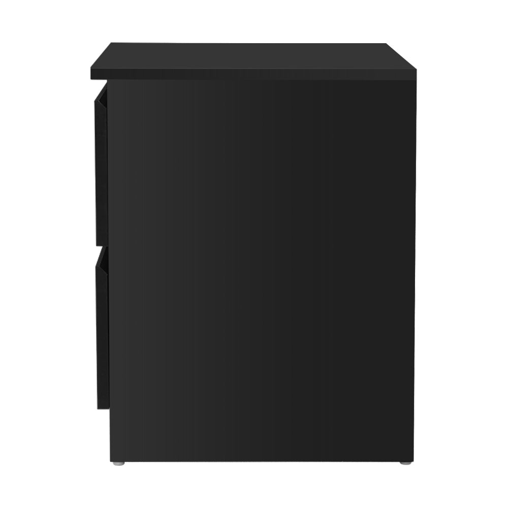 Pepe Bedside Table 2 Drawers - PEPE Black