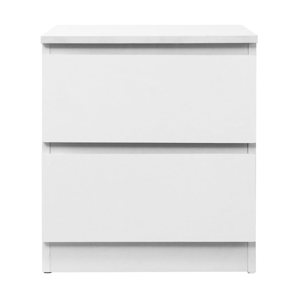 Pepe Bedside Table 2 Drawers - PEPE White