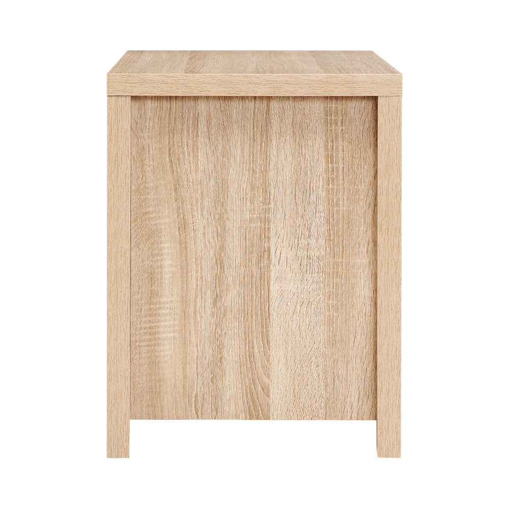 Maxi Bedside Table 2 Drawers - MAXI Pine