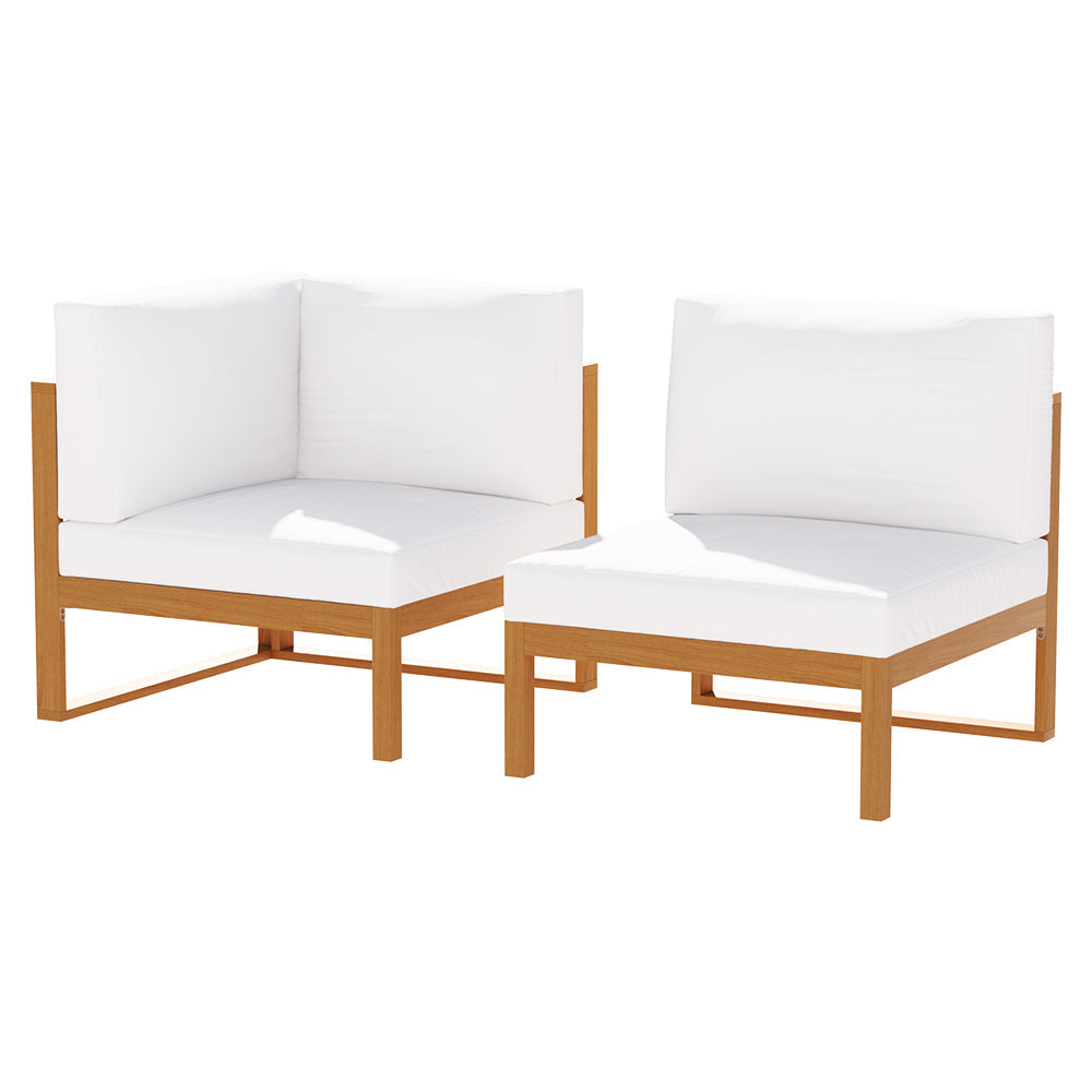 Portsea 5 Piece Acacia Wood Outdoor Sofa Set
