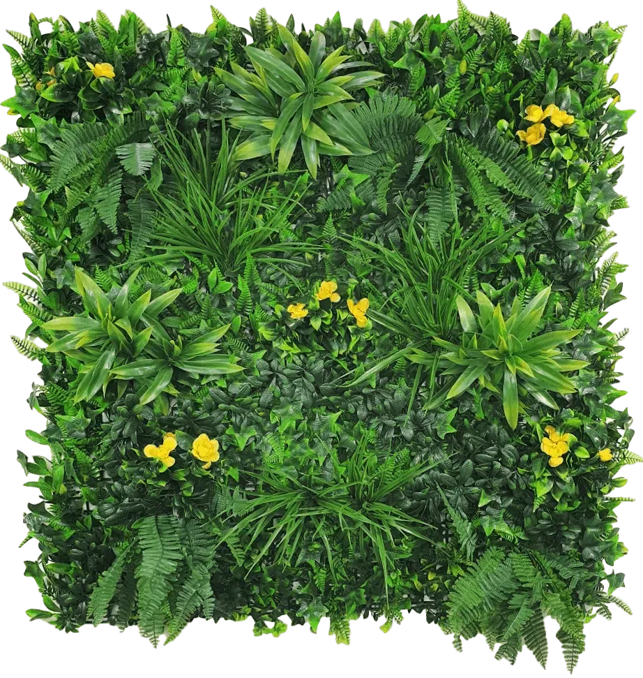 Yellow Rose Vertical Garden / Green Wall UV Resistant 100cm x 100cm