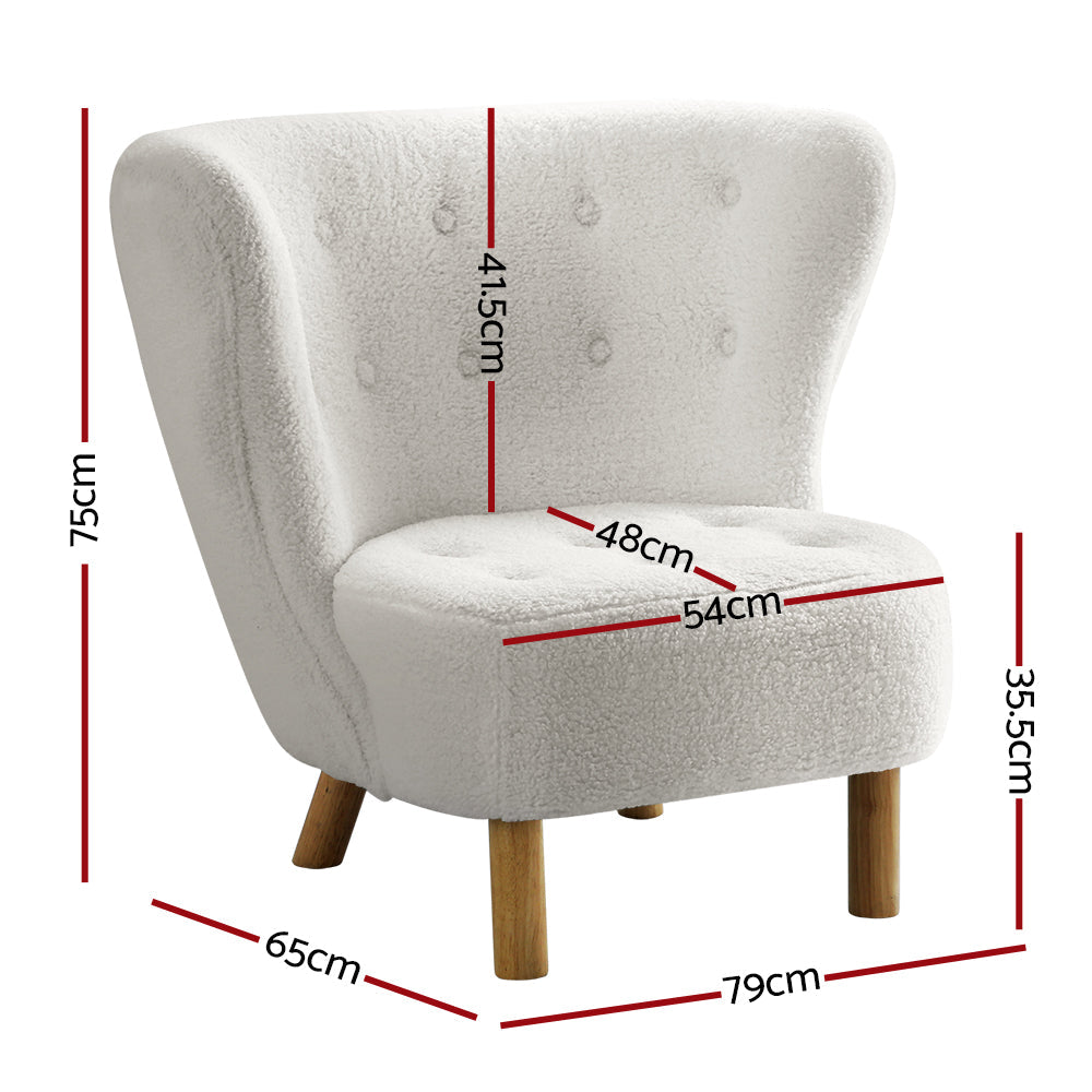 Coastal Charm Armchair Lounge Accent Chair Armchairs Couch Chairs Sofa Bedroom White