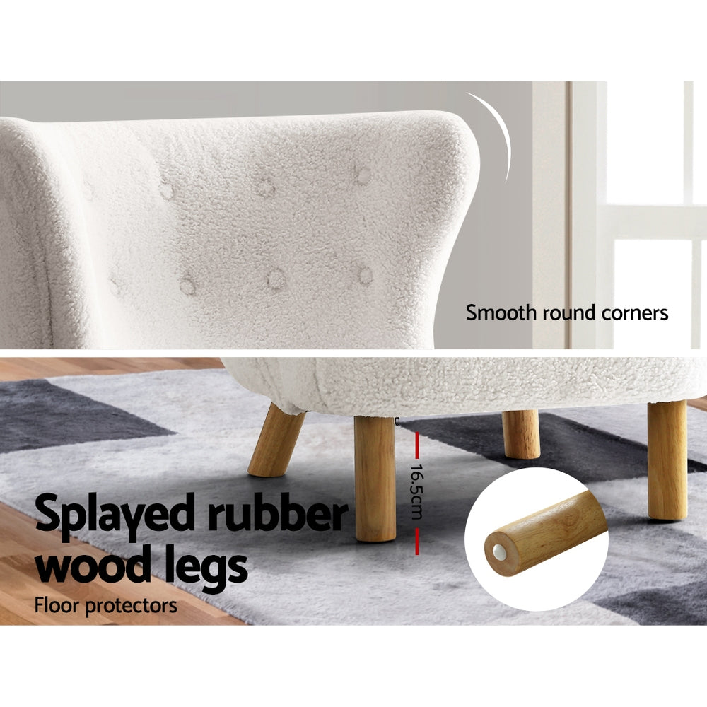 Coastal Charm Armchair Lounge Accent Chair Armchairs Couch Chairs Sofa Bedroom White