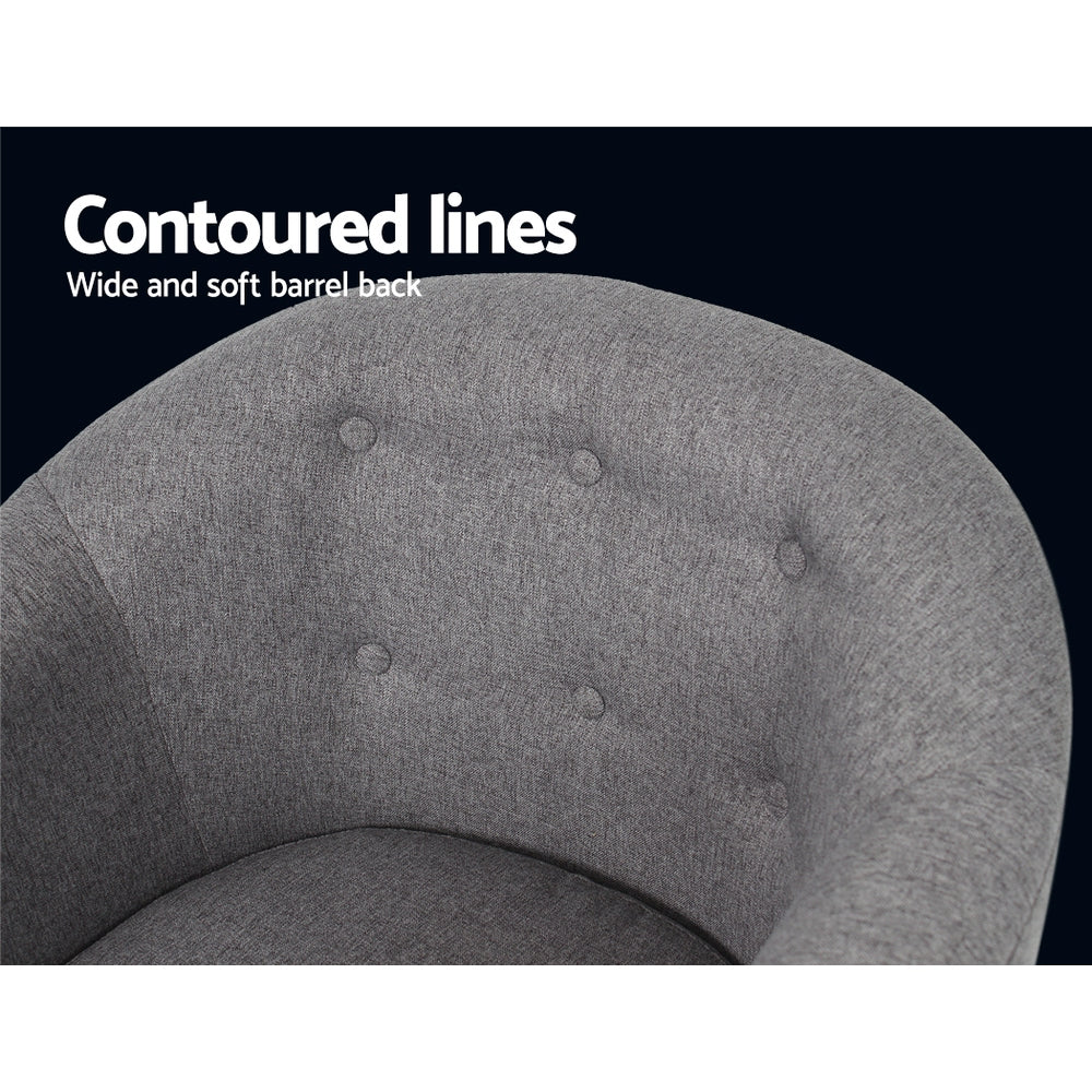 Classic Armchair Tub Chair Grey Adora