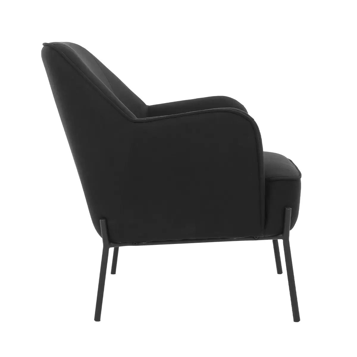 Hugo upholstered armchair black