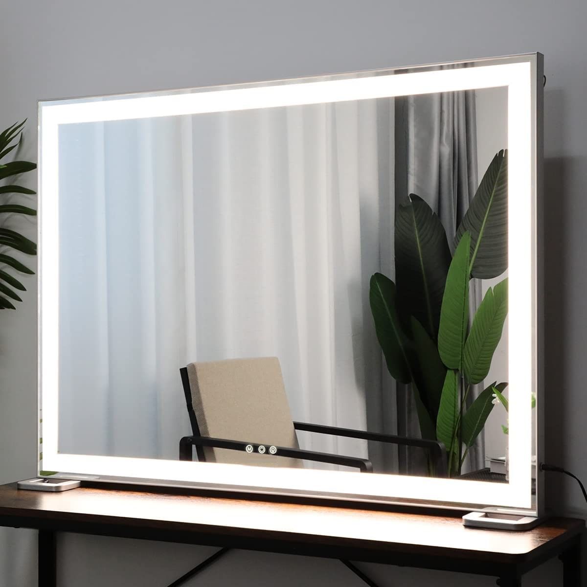 Large Makeup Mirror 3 Modes Lighted and Smart Touch Control
