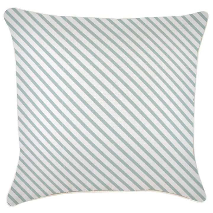 Cushion Cover-With Piping-Side Stripe Seafoam-60cm x 60cm