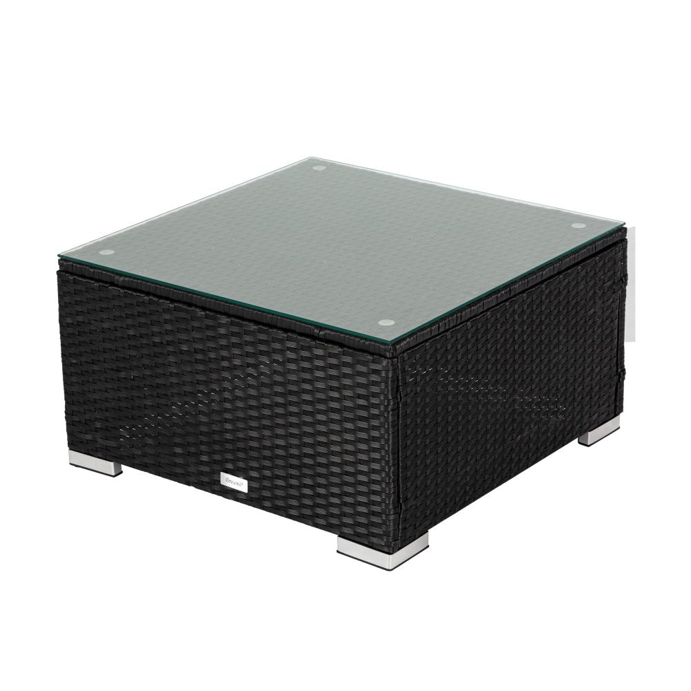 Portsea Premium 6 Piece Outdoor Modular Lounge Sofa - Black