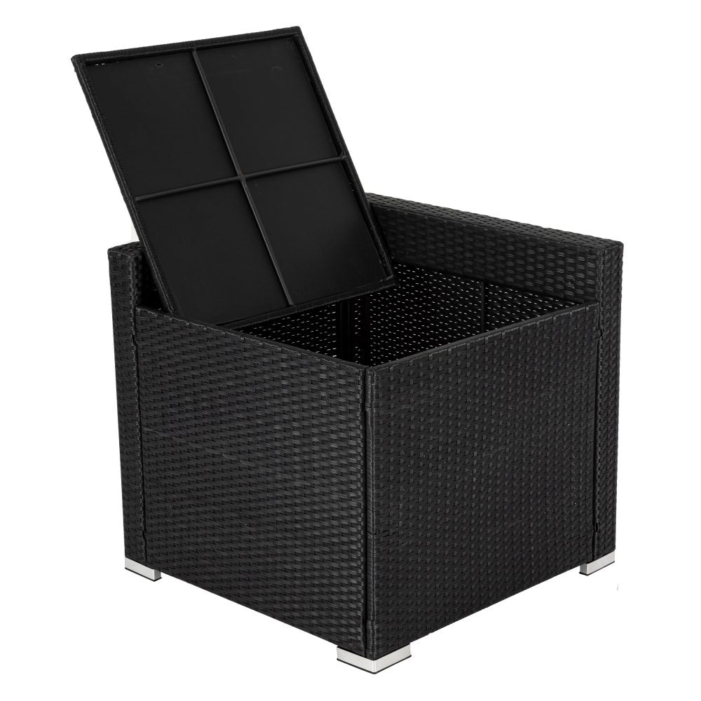 Portsea Premium 6 Piece Outdoor Modular Lounge Sofa - Black