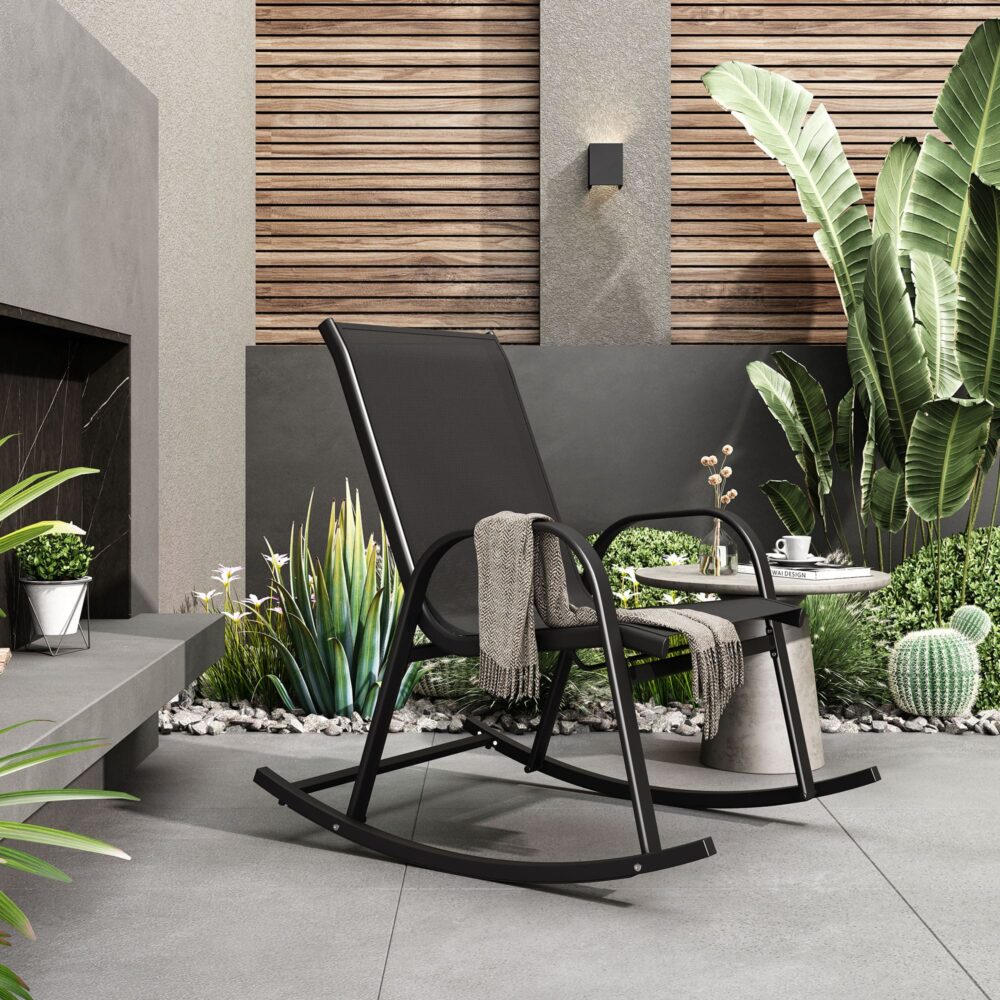 Prahran Luxury Rocking Chair - Black