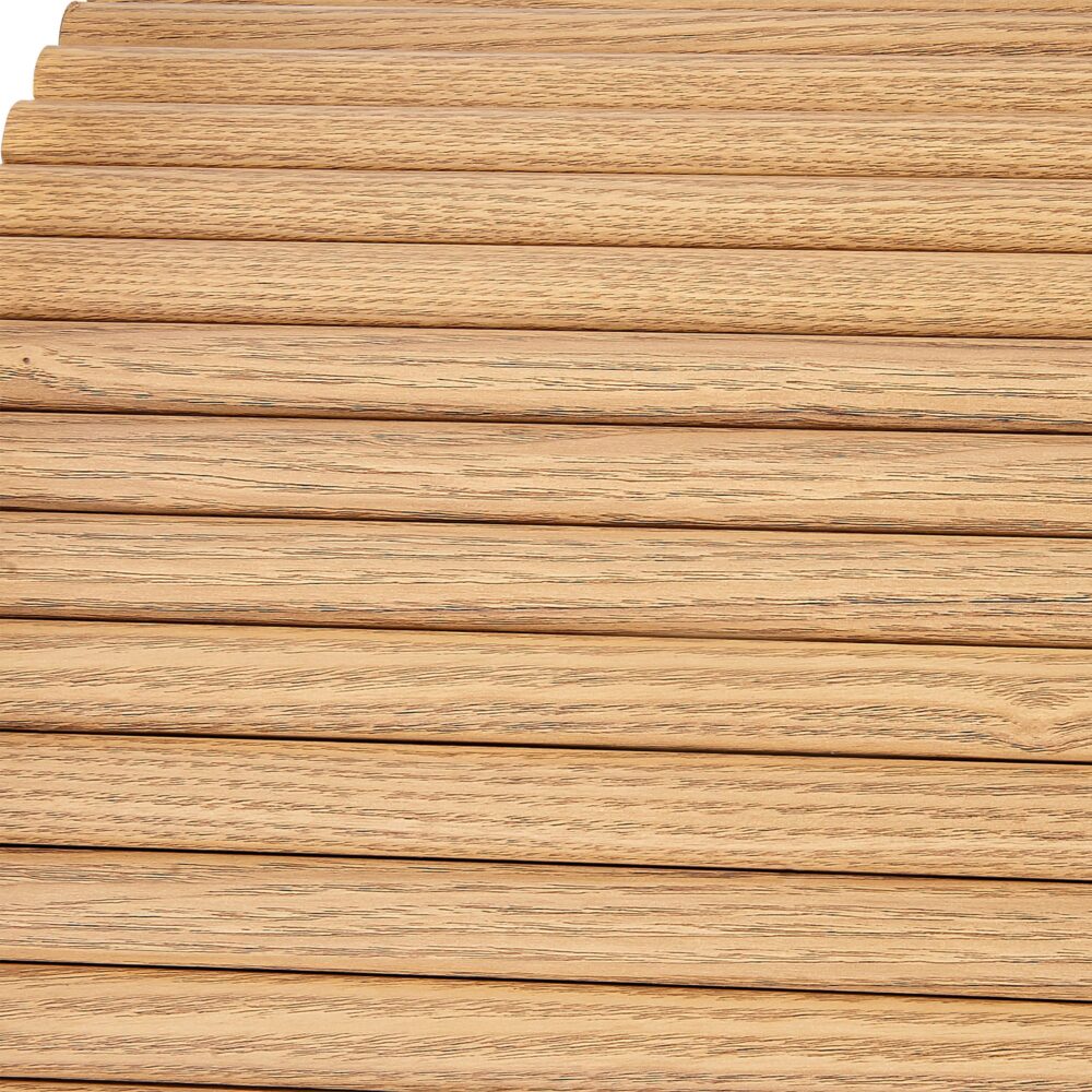 Coastal Charm - Luxe Ribbed Round Coffee Table Wooden