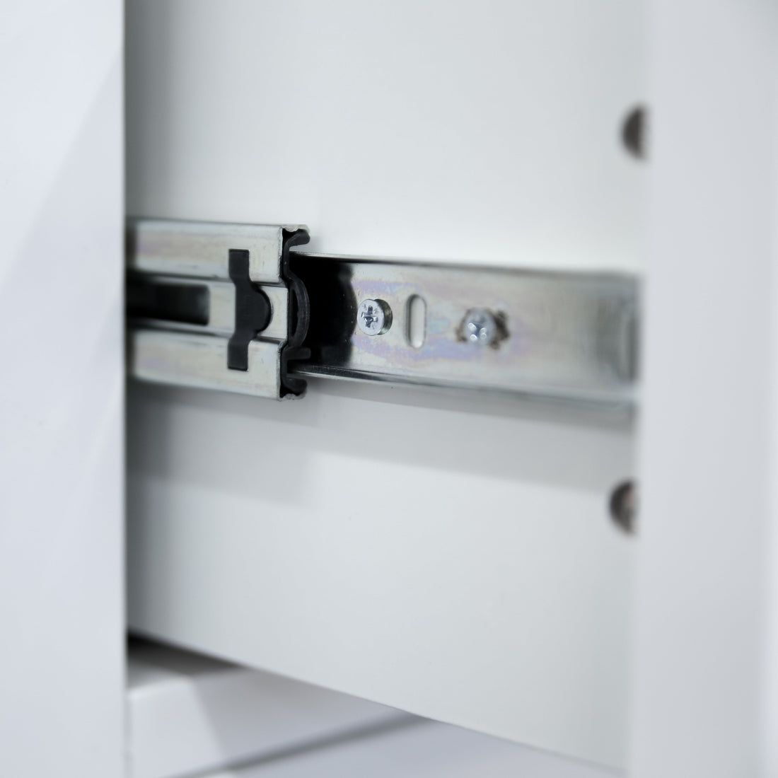 3 Drawers Bedside Table Set of 2pcs - Storage Cabinet Nightstand - White