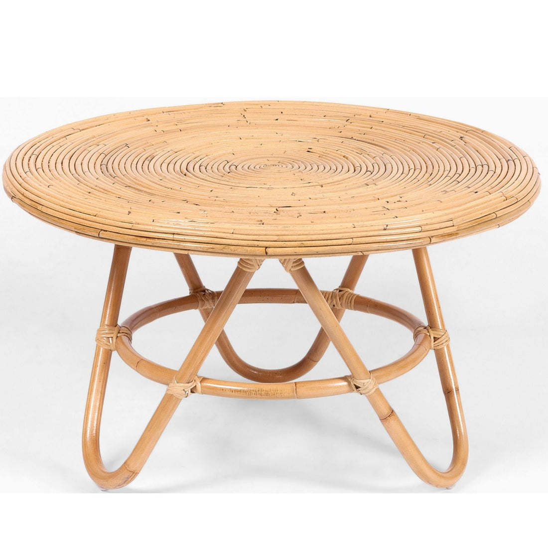Coastal Charm - Crocus Rattan Round Coffee Table 80cm - Natural