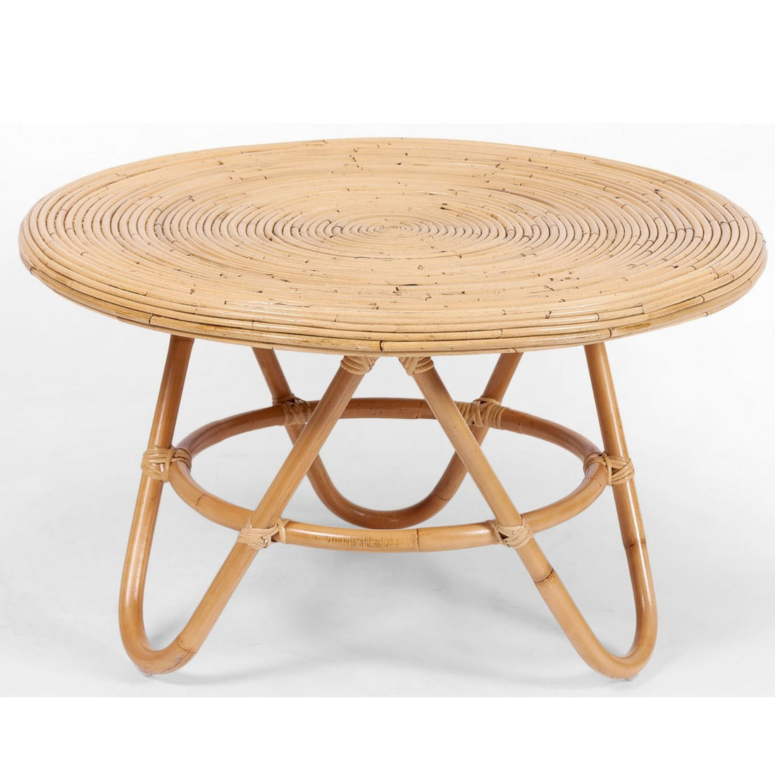 Coastal Charm - Crocus Rattan Round Coffee Table 80cm - Natural