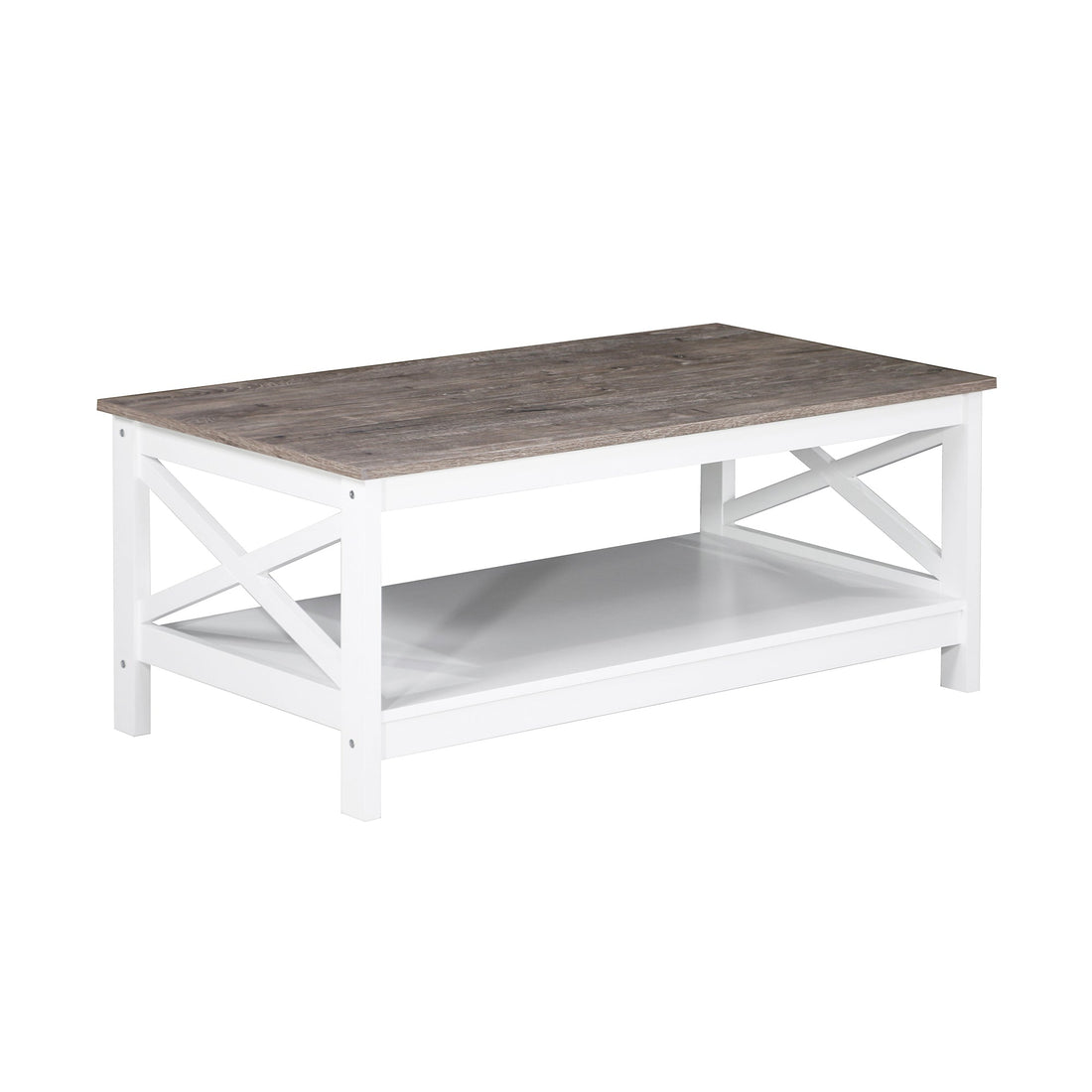 Coastal Charm - Coastal Coffee Table in White and Grey