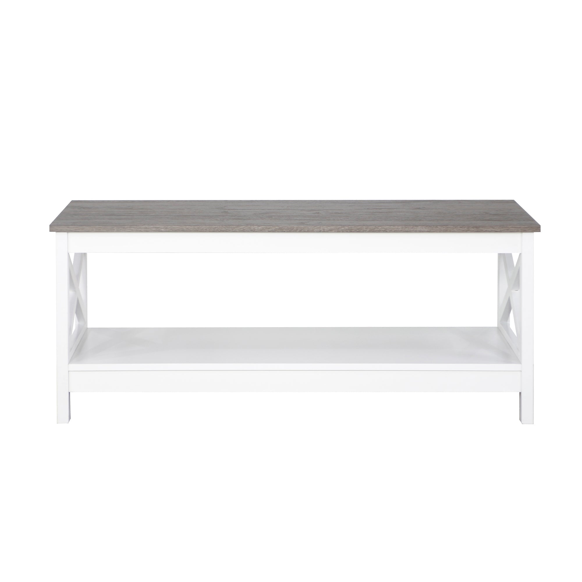 Coastal Charm - Coastal Coffee Table in White and Grey