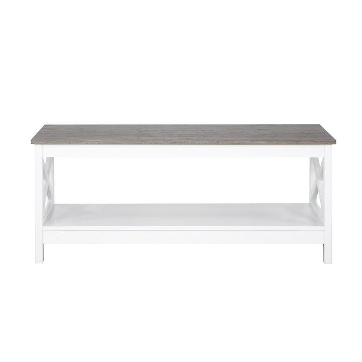 Coastal Charm - Coastal Coffee Table in White and Grey