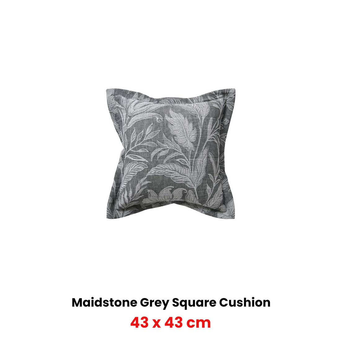 Bianca Maidstone Grey Coordinate Square Filled Cushion 43 x 43cm