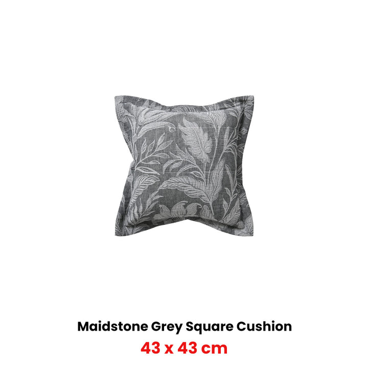 Bianca Maidstone Grey Coordinate Square Filled Cushion 43 x 43cm