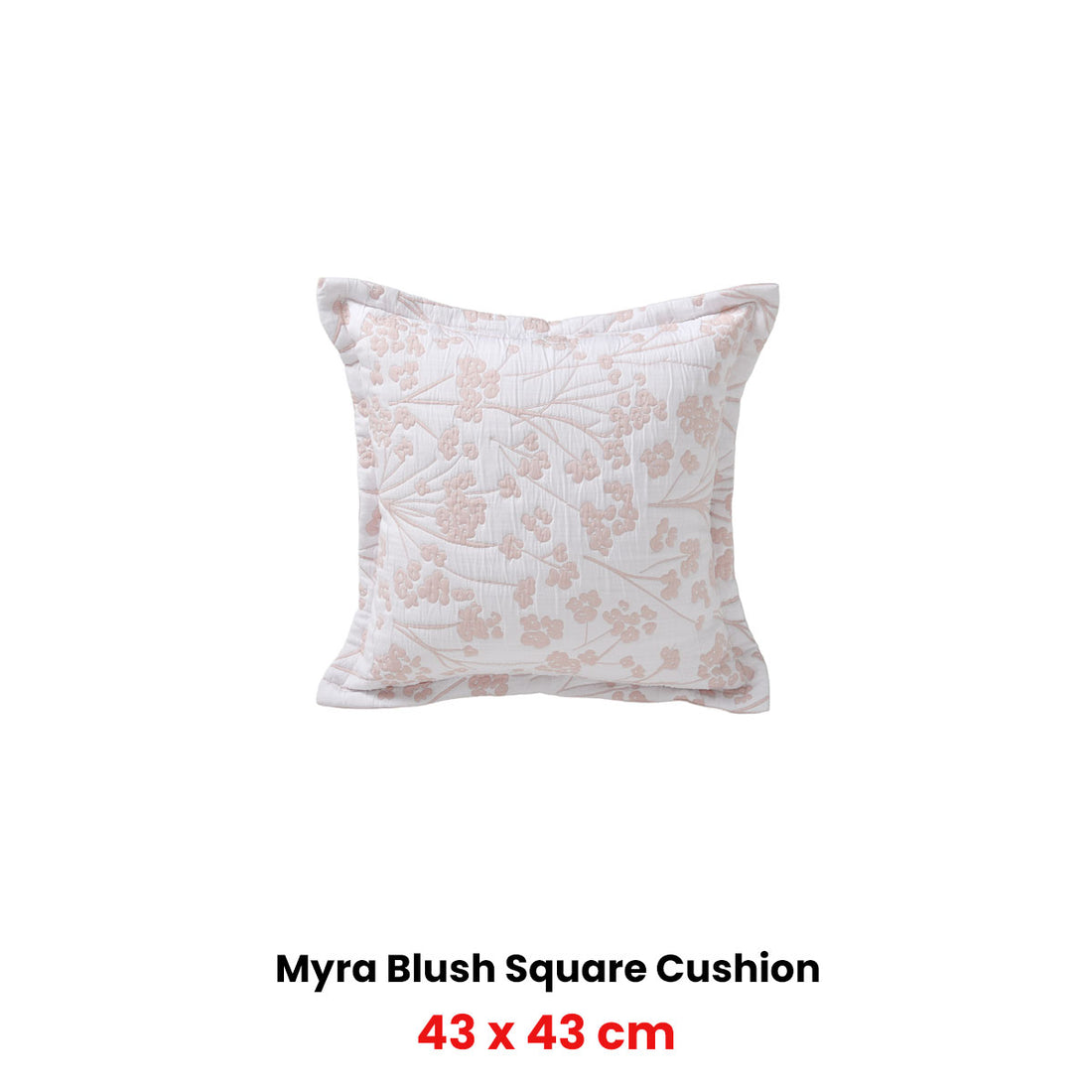 Bianca Myra Blush Coordinate Square Filled Cushion 43 x 43cm