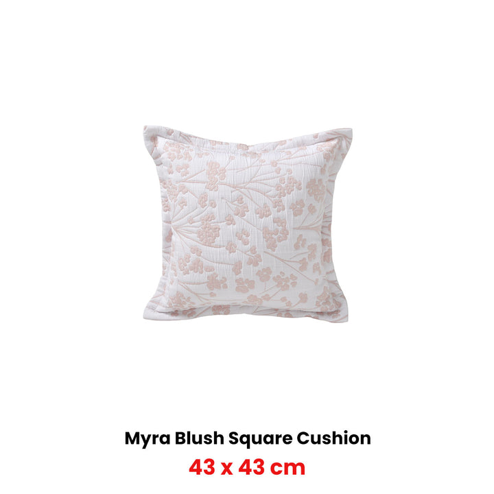 Bianca Myra Blush Coordinate Square Filled Cushion 43 x 43cm