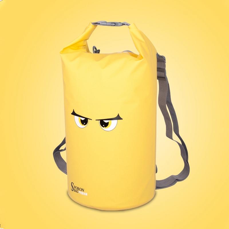 Waterproof Beach Bag For Outdoor Activities Pvc Mesh Cloth Storage Bucket For Swimming Rafting And Seaside Fun - Yellow