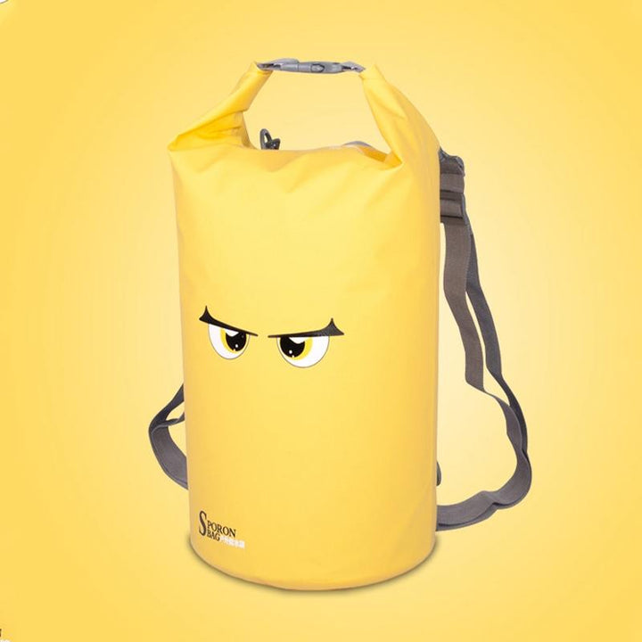 Waterproof Beach Bag For Outdoor Activities Pvc Mesh Cloth Storage Bucket For Swimming Rafting And Seaside Fun - Yellow