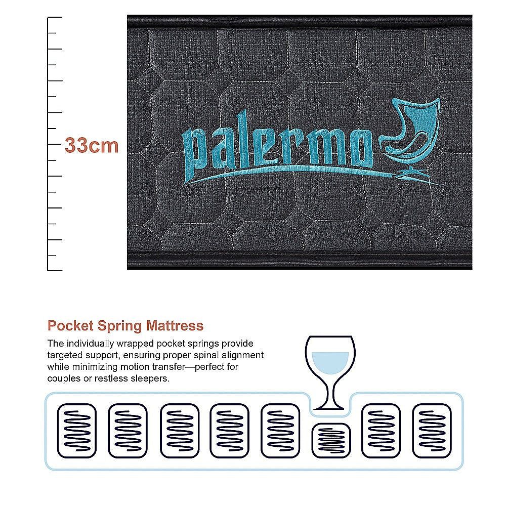 Mattress Queen Euro Top Pocket Spring Motion Isolation CertiPUR-US Certified